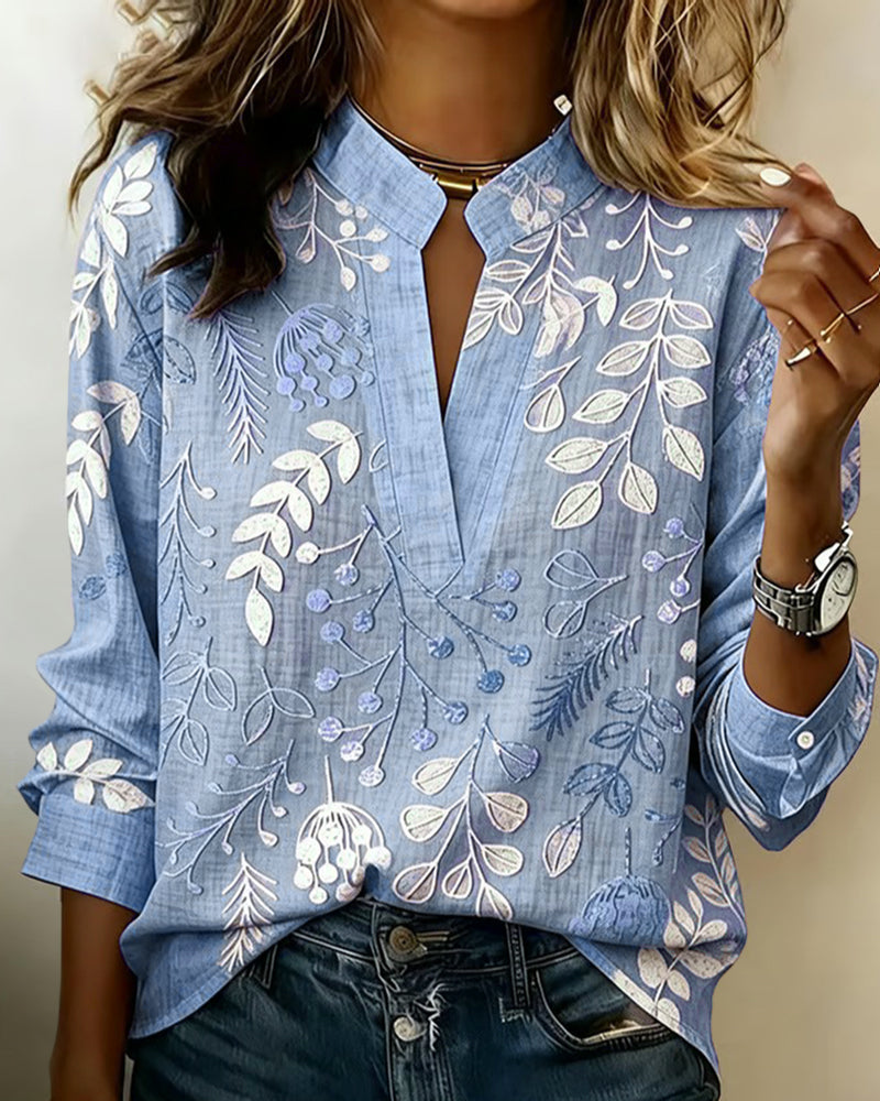 Eleni - Elegant bluse med blomster