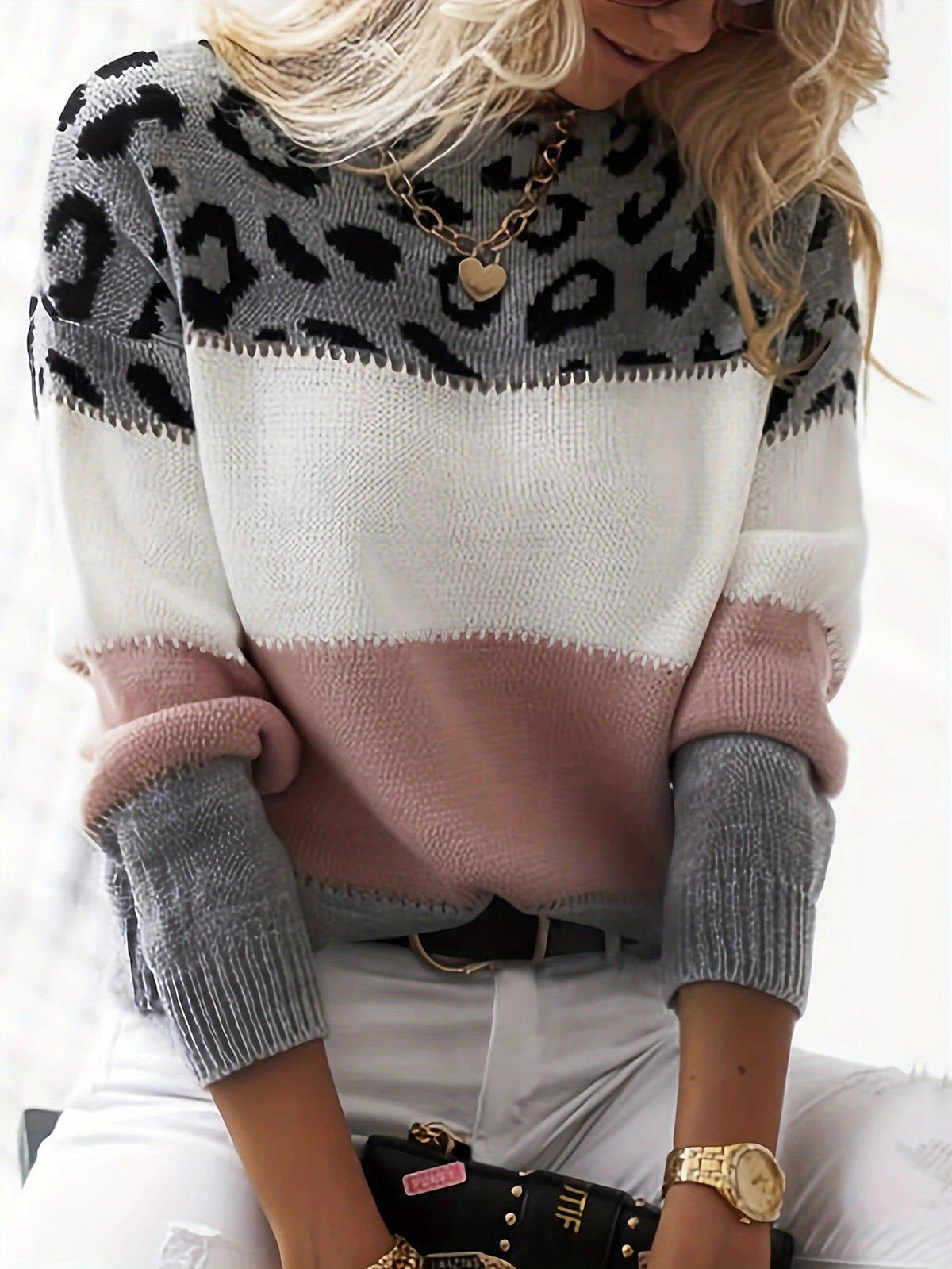 Lela - Modig leopardstrikbluse
