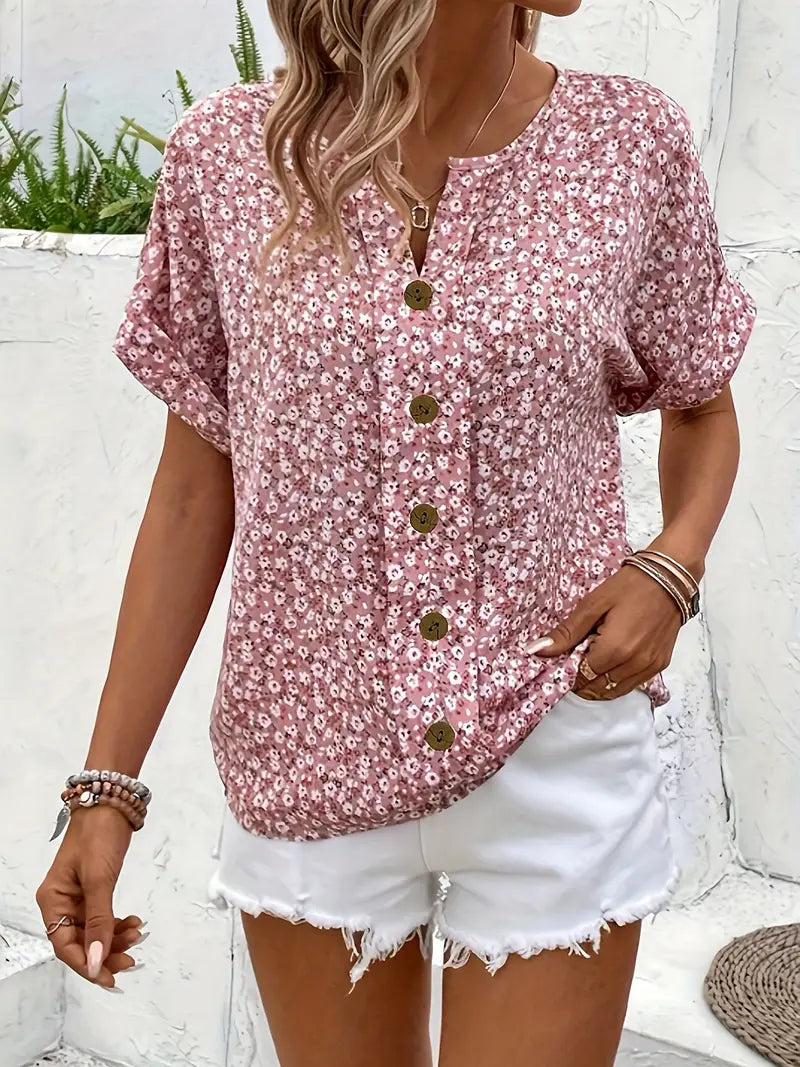 Jelena - Elegant sommertop med blomster