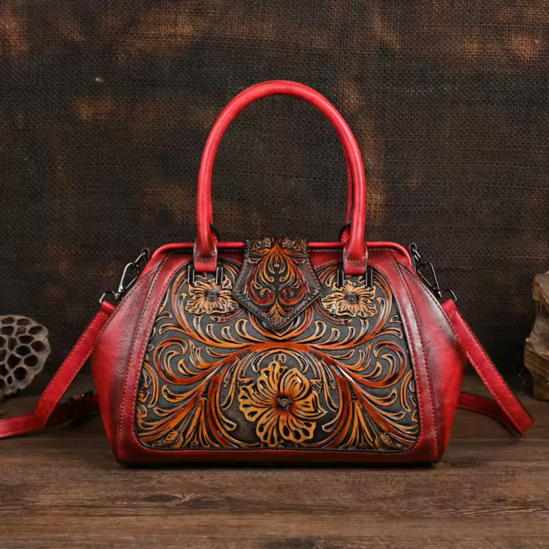 Florina - Elegant håndtaske med blomstermotiv