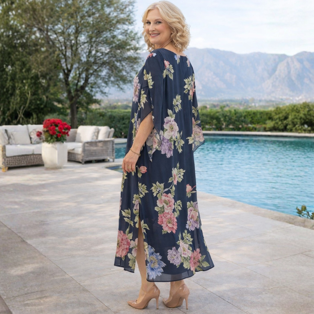 Bianca - Elegant maxikjole med blomster