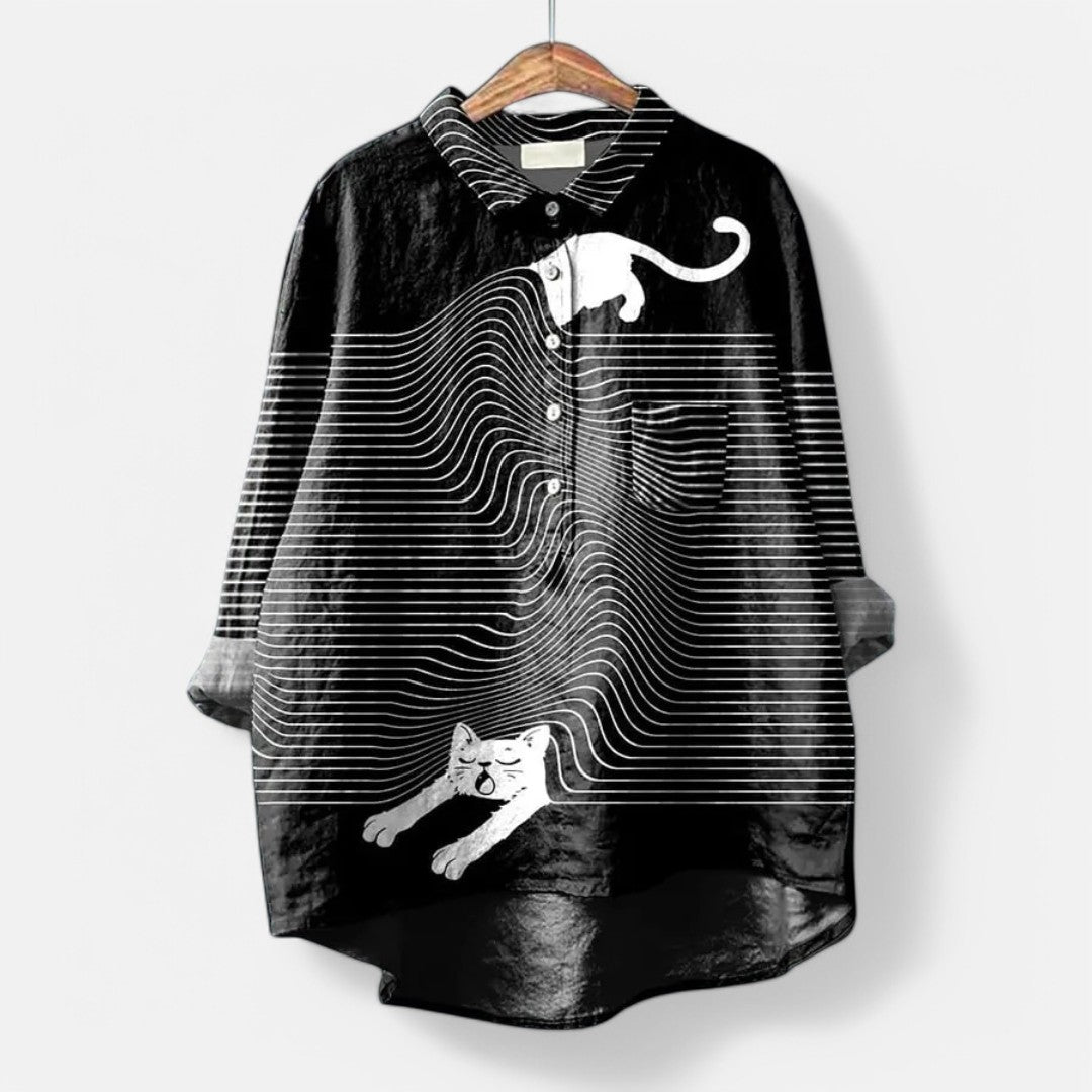 Frida - Elegant kunstnerisk bluse