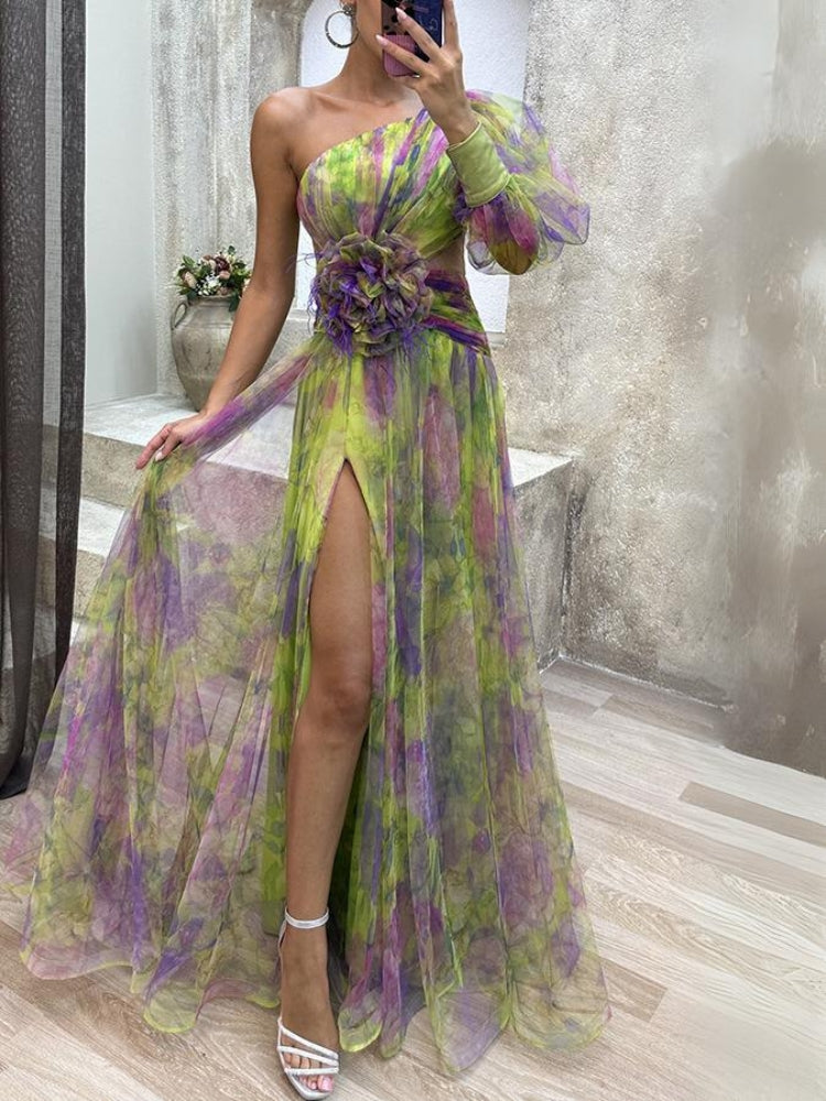 Kayla - Asymmetrisk blomsterkjole
