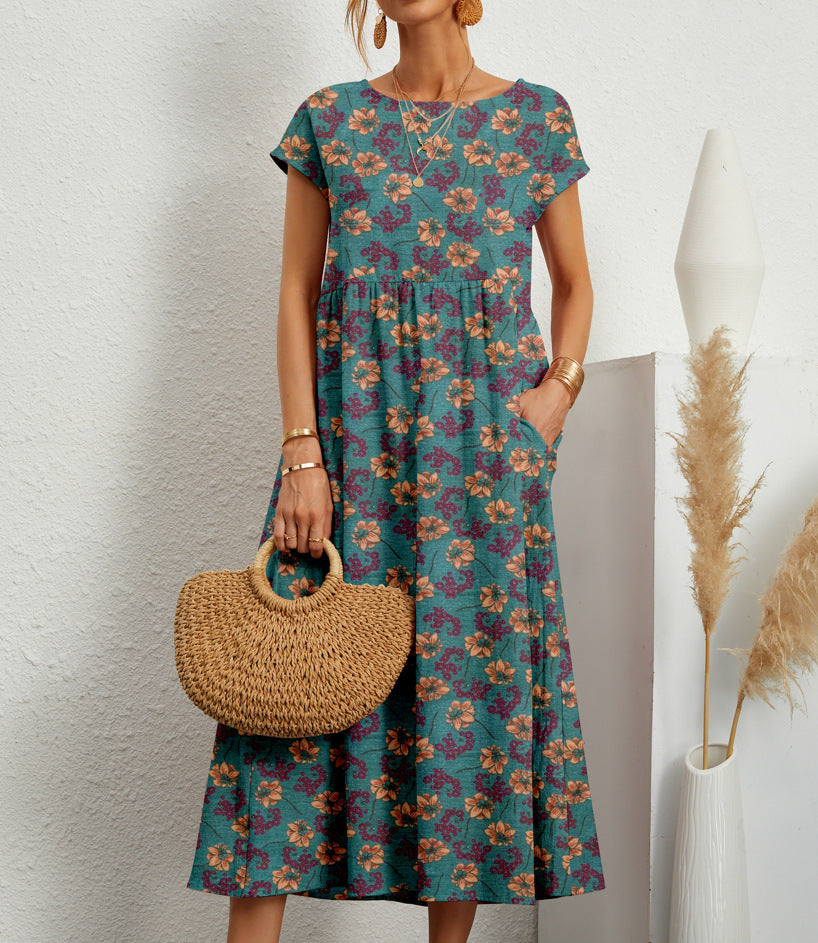 Gia - Elegant blomsterkjole