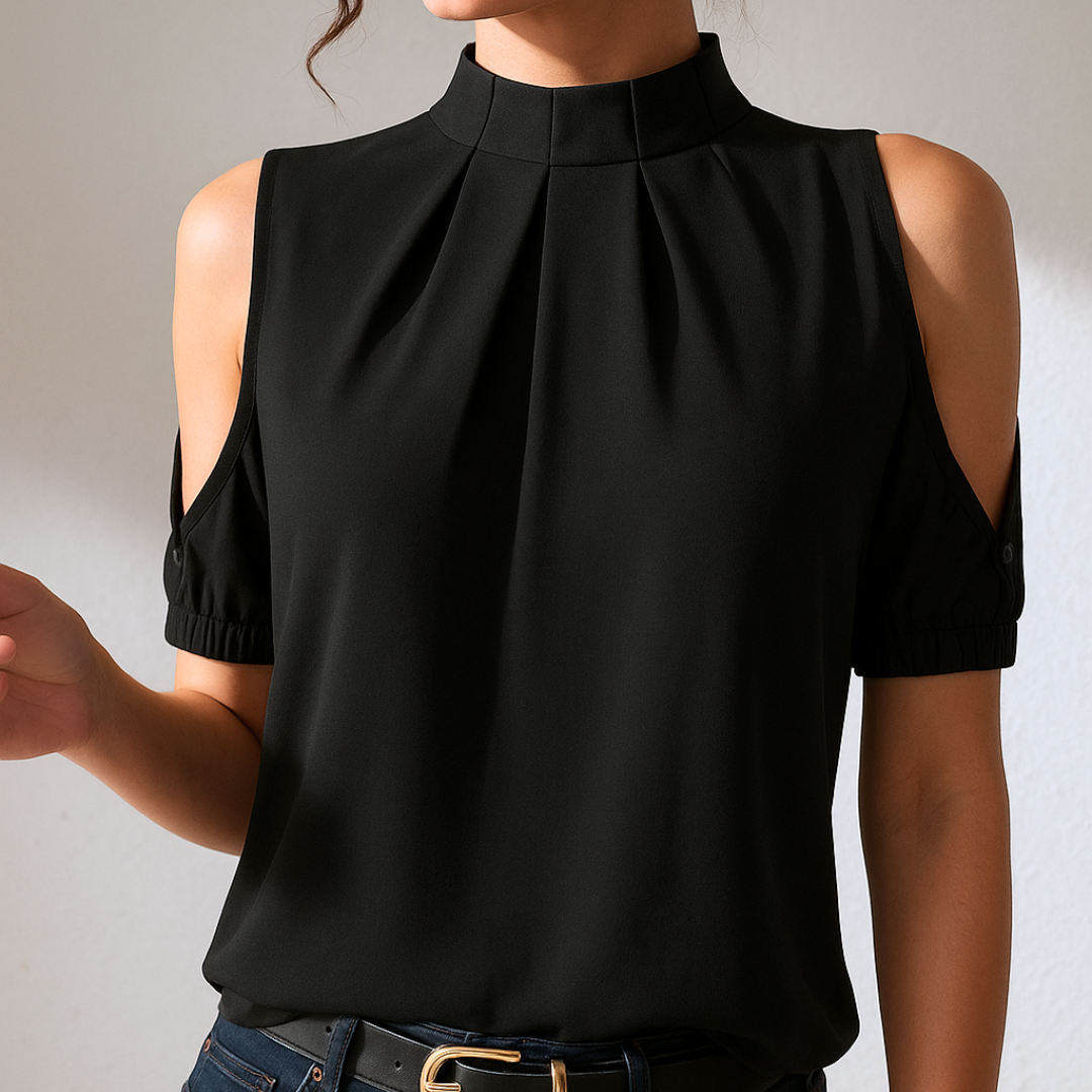 Inga - Elegant plisseret bluse