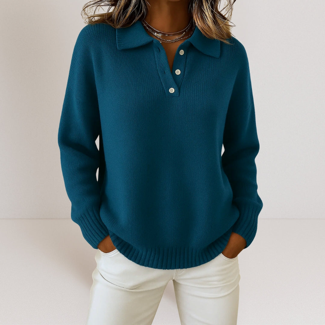 Olivia - Elegant strikbluse