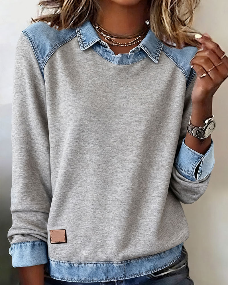 Lina - Moderne broderet bluse