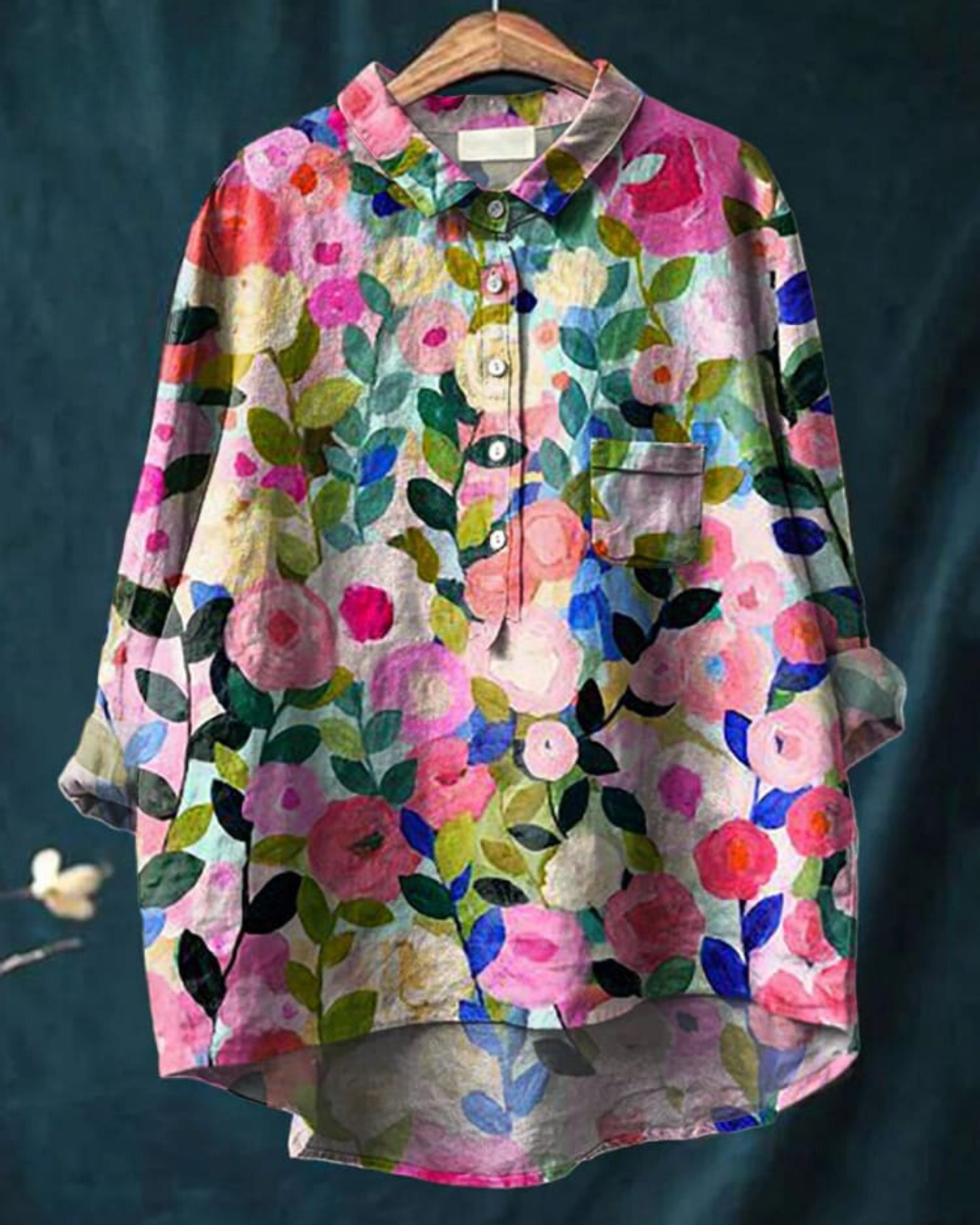 Julia - Elegant blomstret bluse