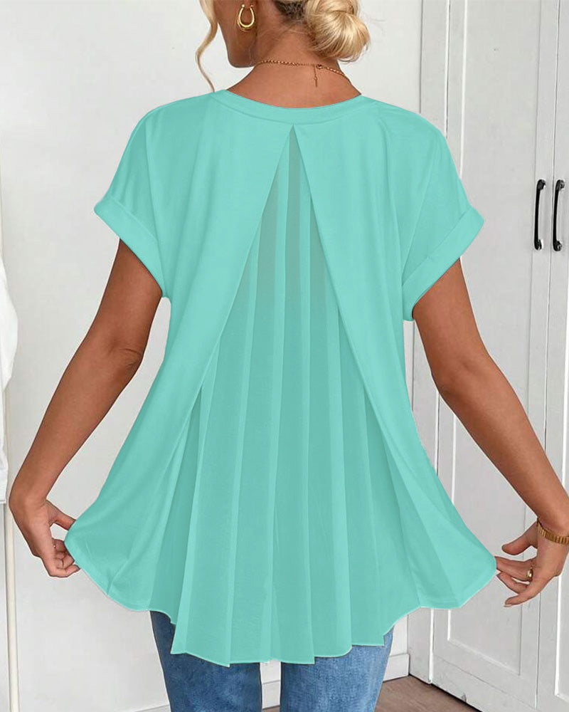 Estella - Afslappet patchwork-T-shirt