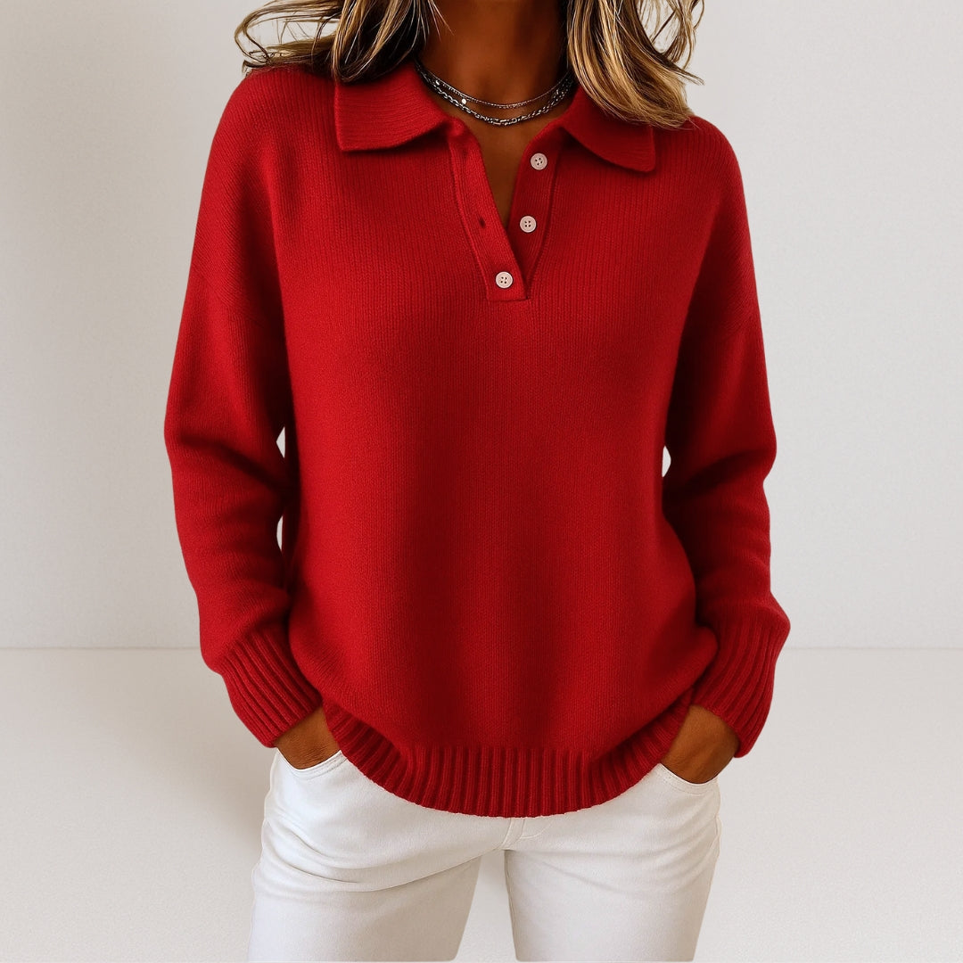 Olivia - Elegant strikbluse