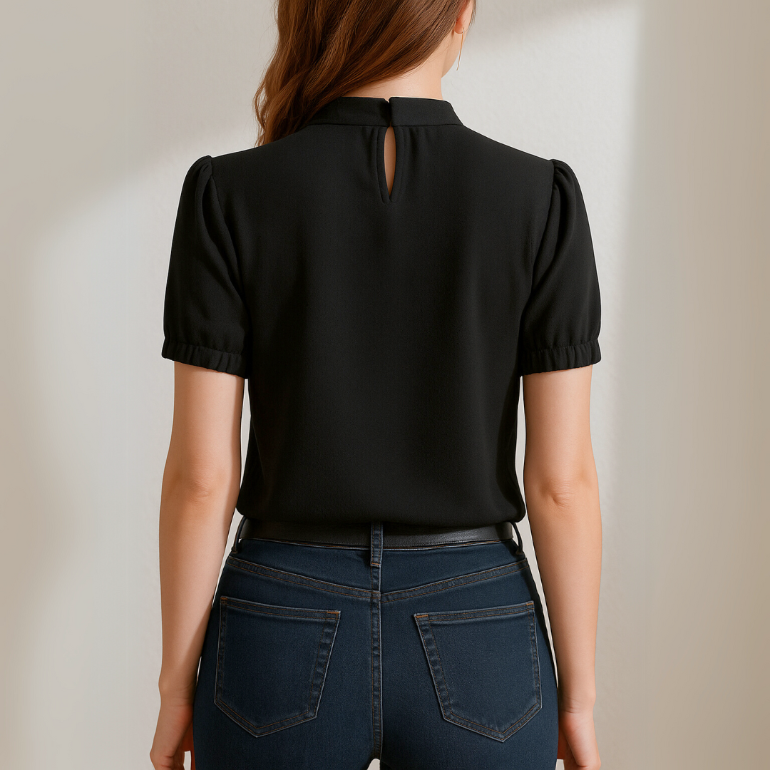 Inga - Elegant plisseret bluse