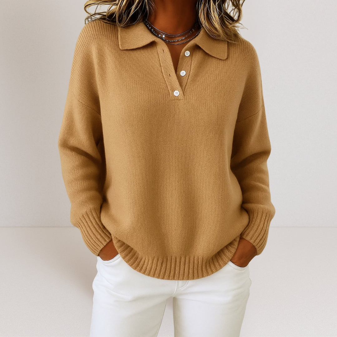 Olivia - Elegant strikbluse