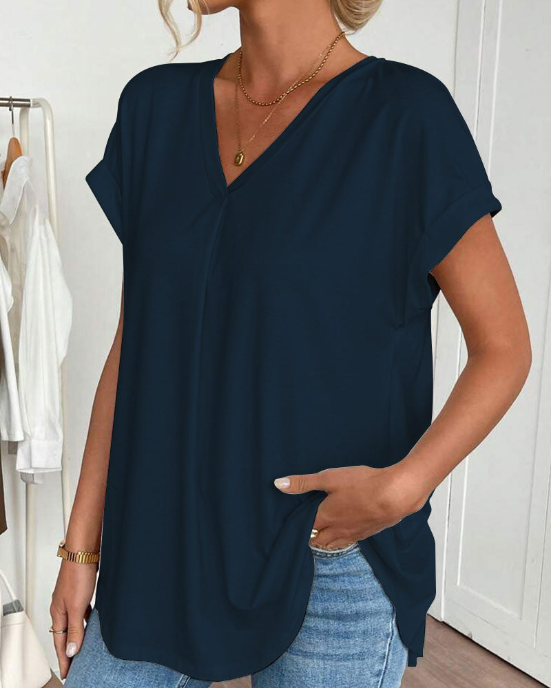 Estella - Afslappet patchwork-T-shirt