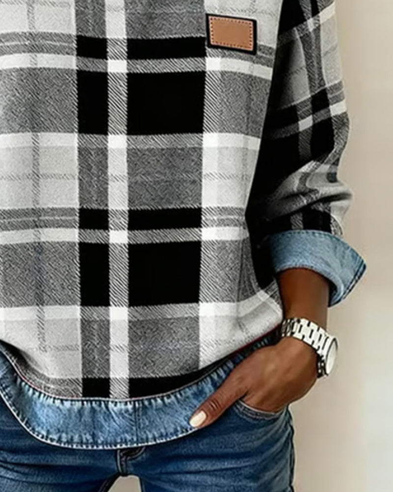 Célia - Modig patchwork-sweatshirt