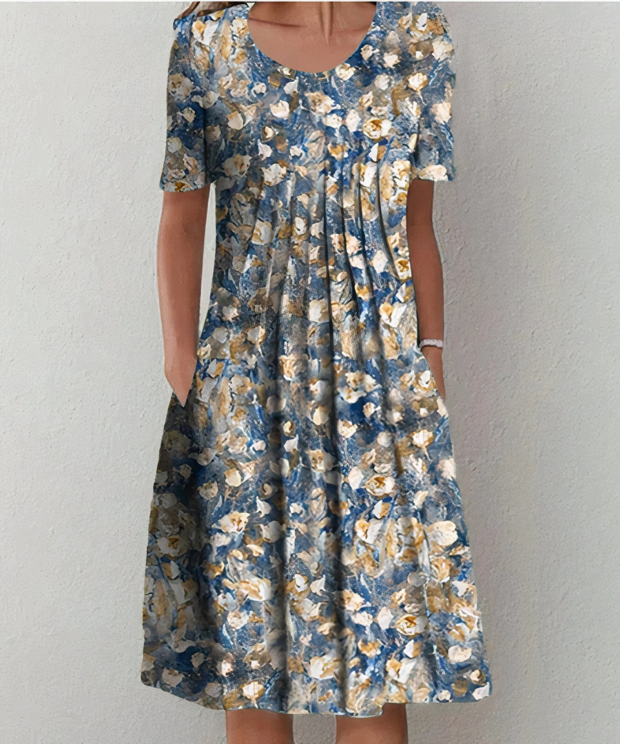 Clementine - Elegant blomstret kjole