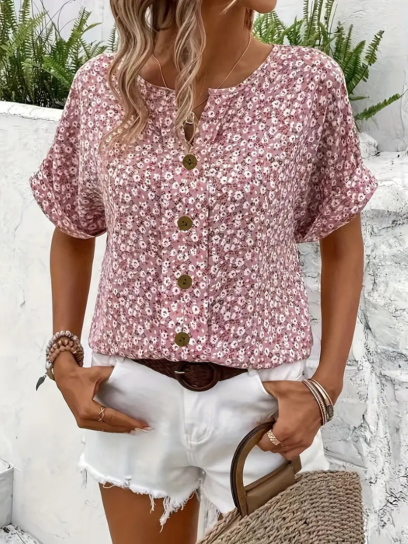 Jelena - Elegant sommertop med blomster