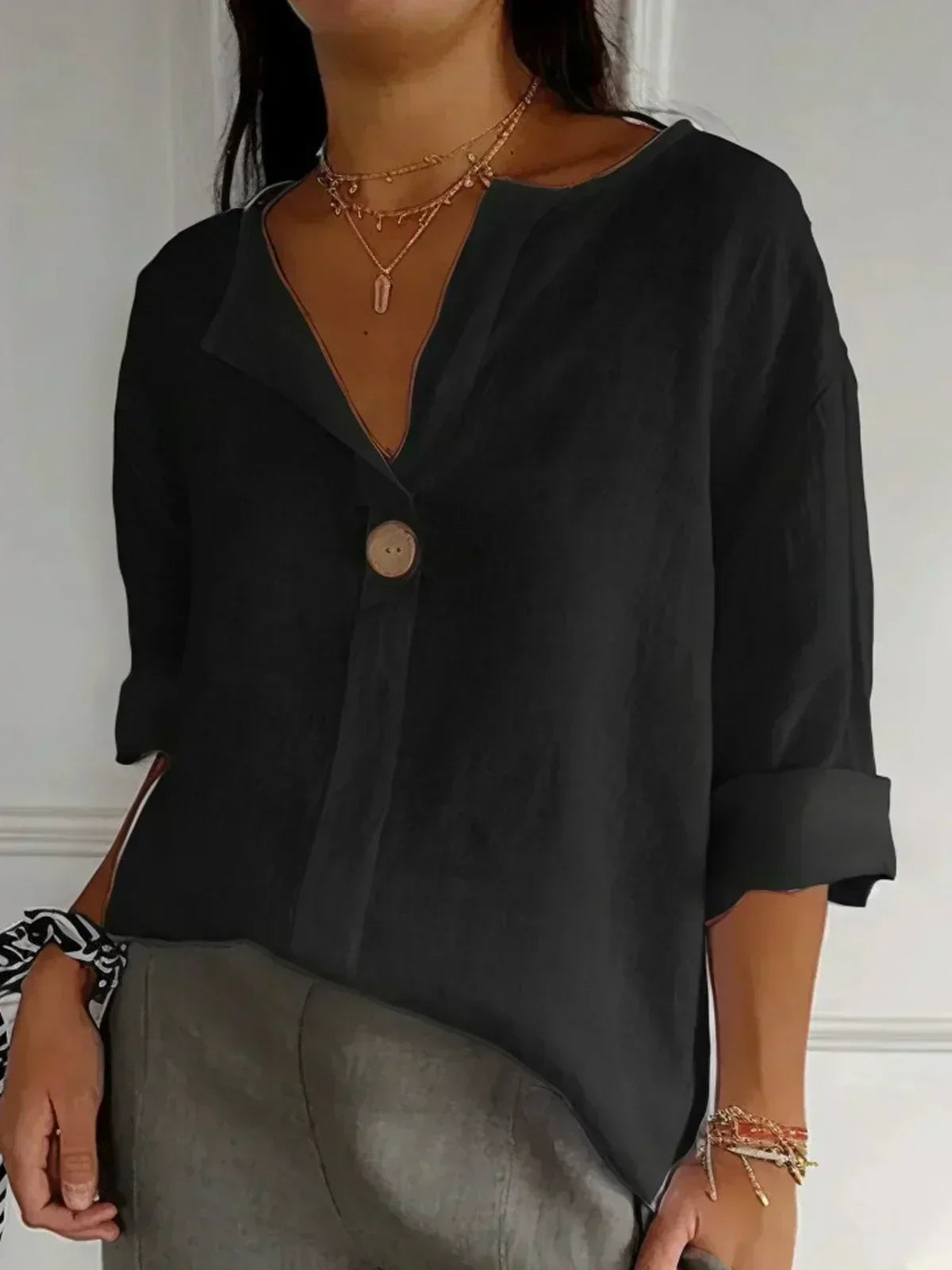 Jasmine - Miljøvenlig afslappet bluse