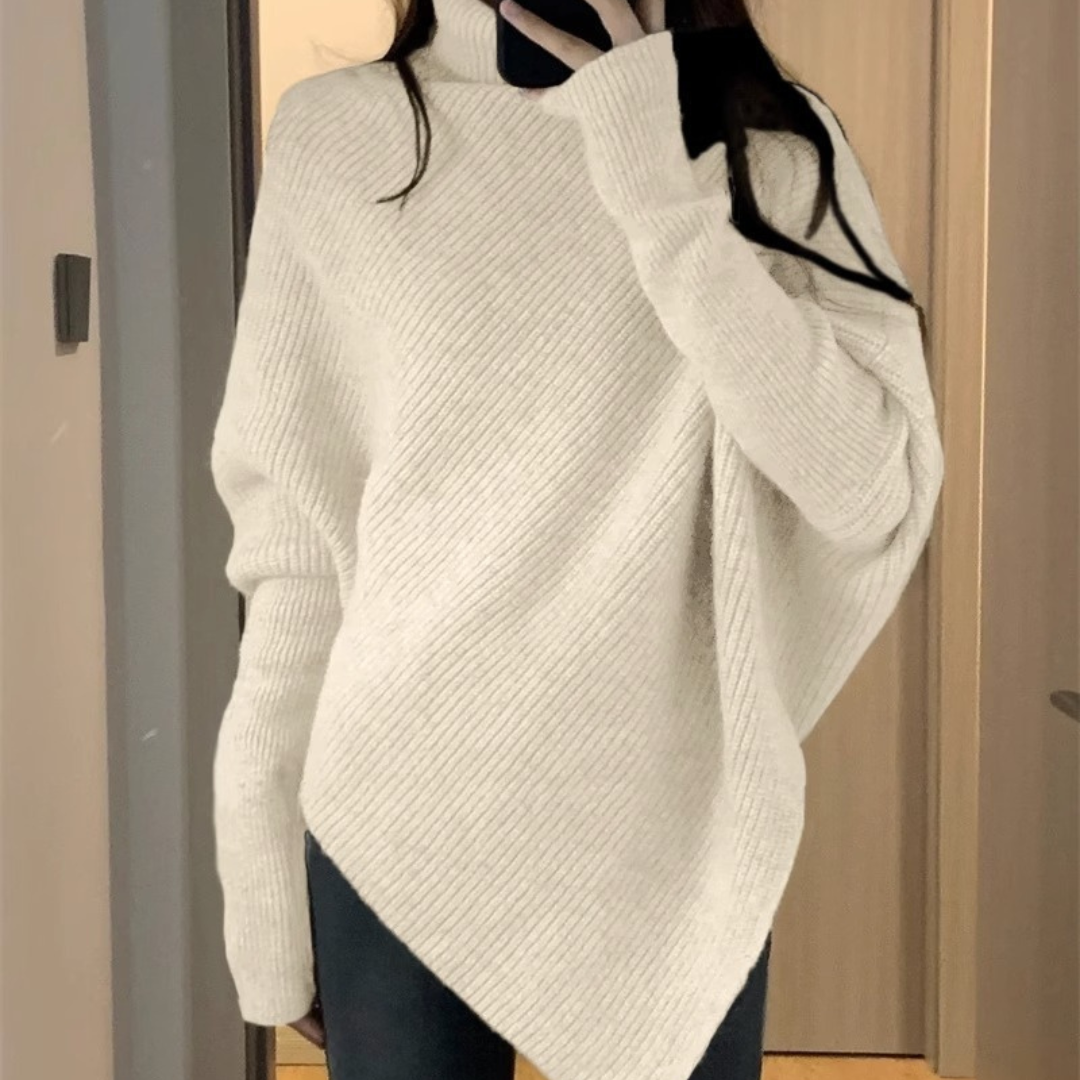 Anneta - Behagelig ponchosweater