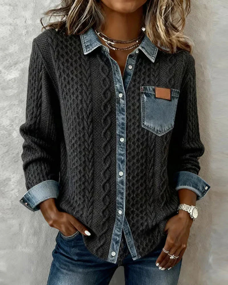 Simone - Fræk Denimskjorte