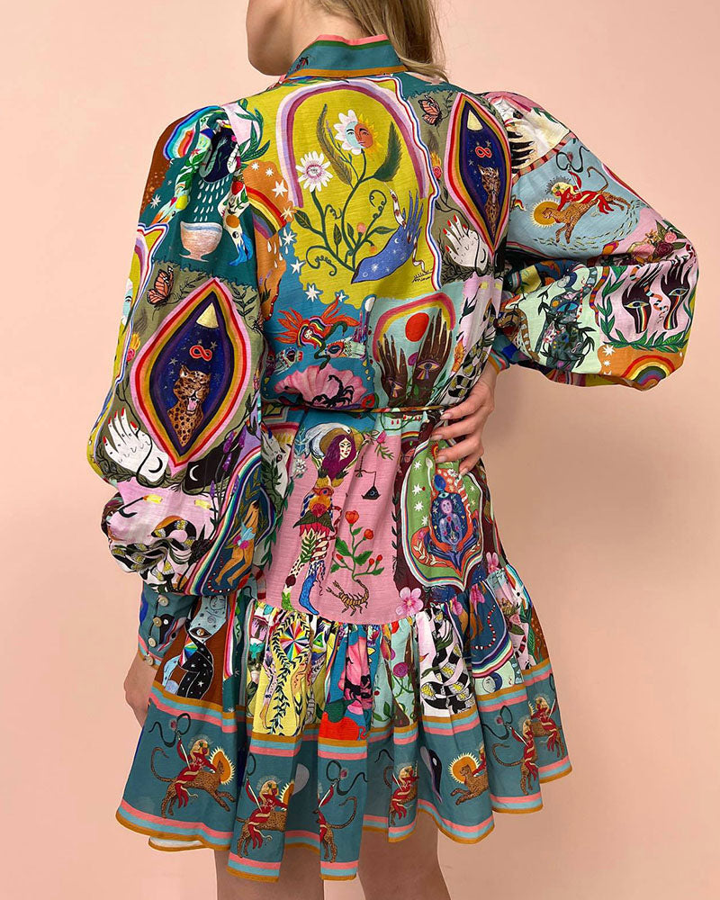 Madeleine - Elegant kjole med print
