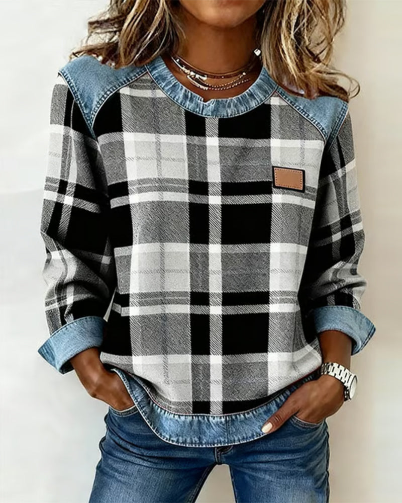 Denim - Sweatshirt med legende mønstre
