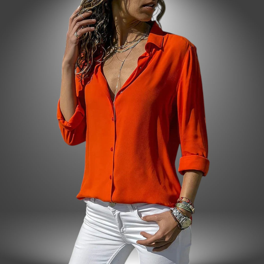 Valeria - Klassisk bluse med knapper