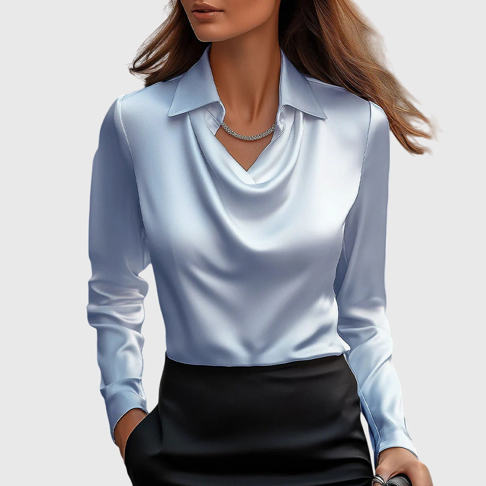 Brooklyn - Elegant satinbluse
