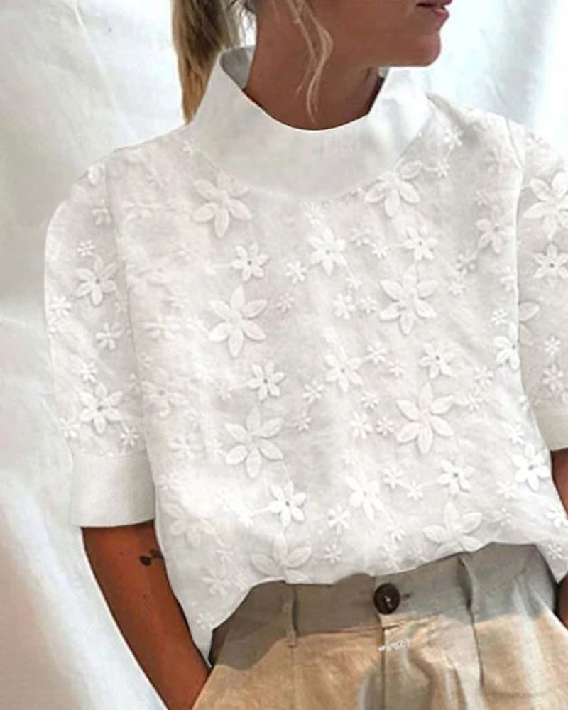 Doutzen - Elegant top med høj hals