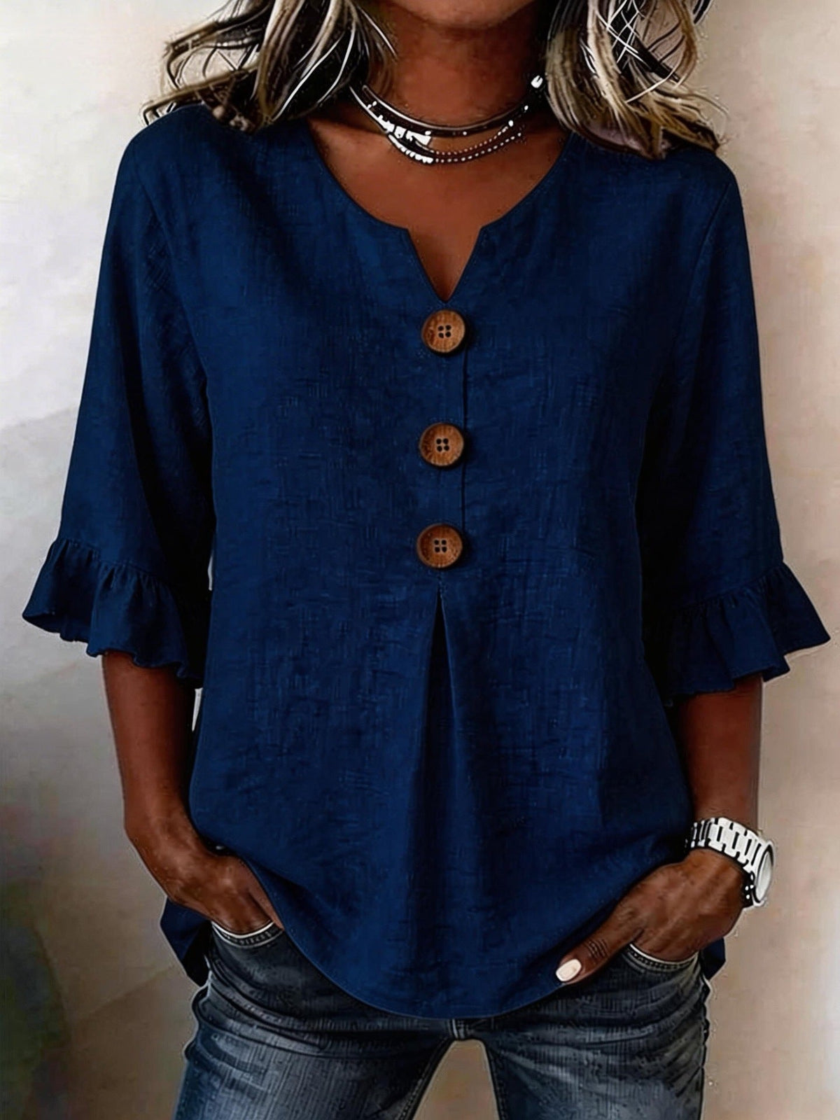 Stefania - Elegant romantisk bluse
