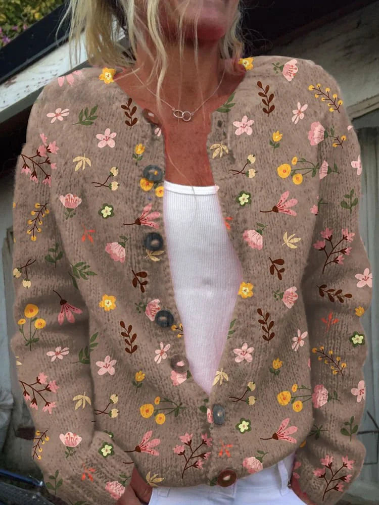Amelie - Elegant blomstret cardigan