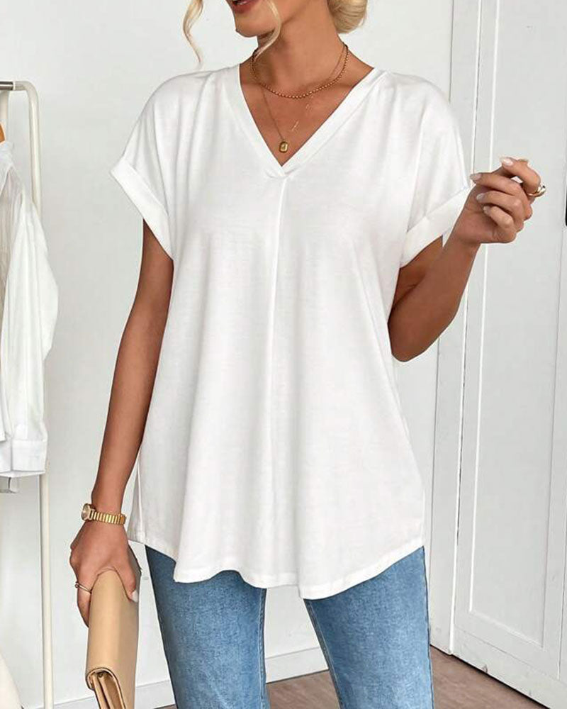 Estella - Afslappet patchwork-T-shirt