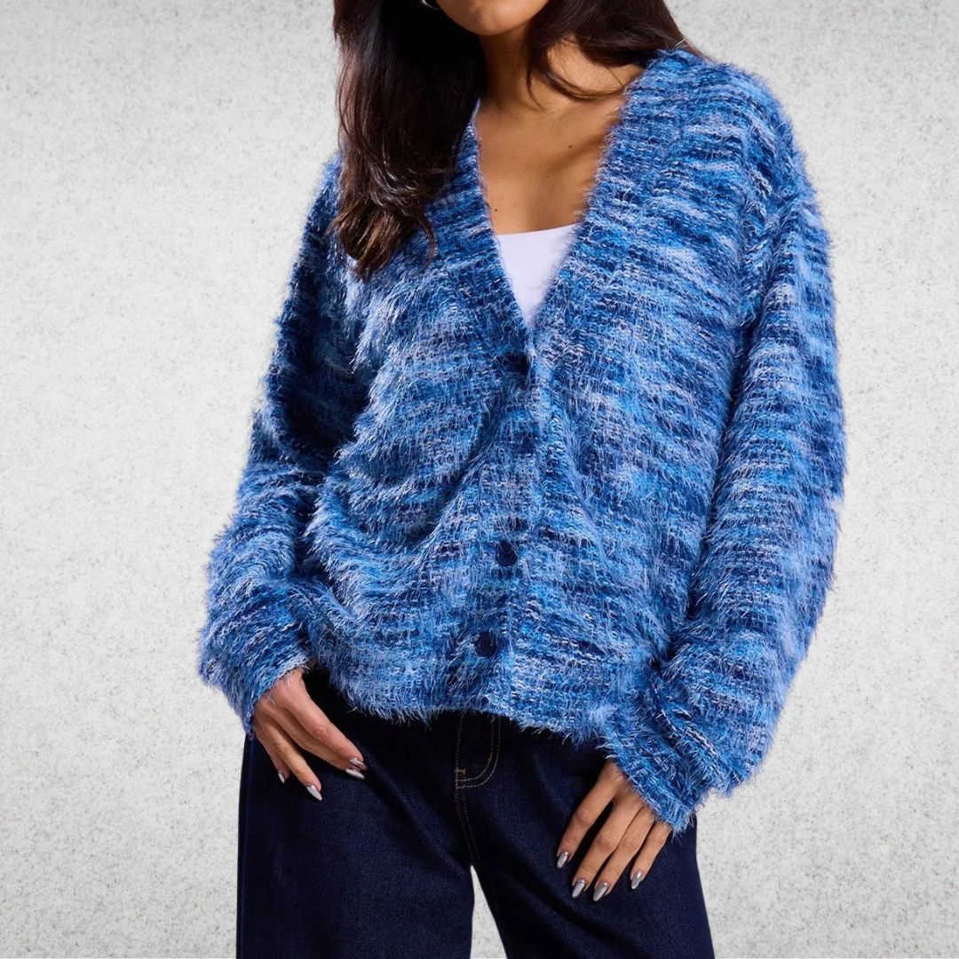Mona - Afslappet flerfarvet cardigan