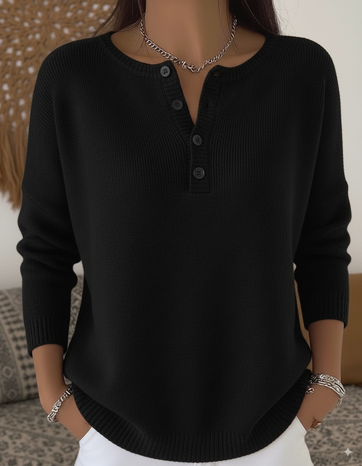 Sarah - Elegant Henley-sweater