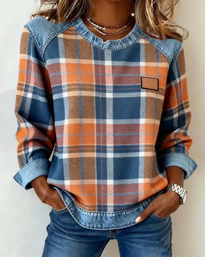 Célia - Modig patchwork-sweatshirt