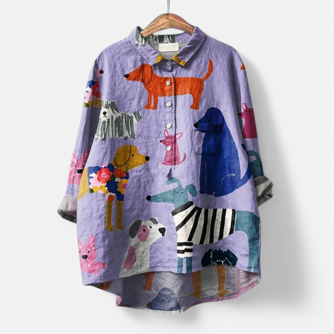 Frida - Elegant kunstnerisk bluse
