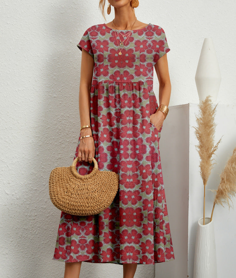 Deborah - Elegant kjole med blomster