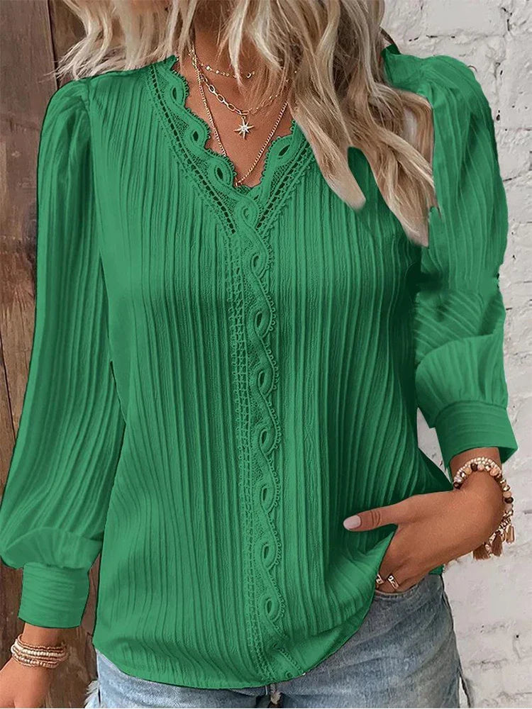 Lilly - Elegant plisseret bluse