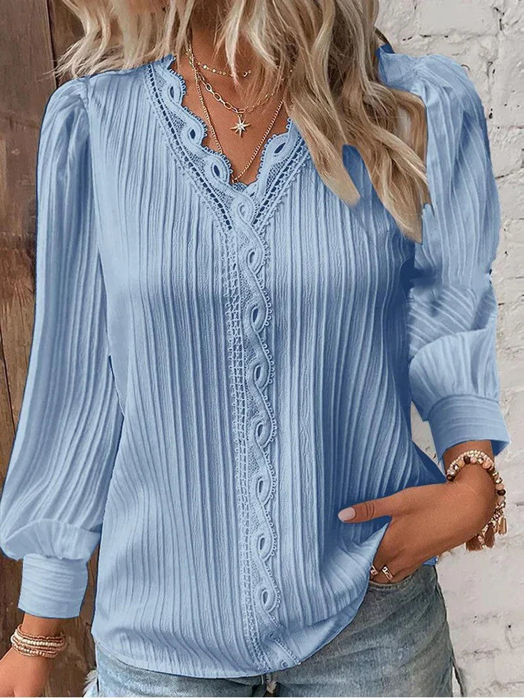 Lilly - Elegant plisseret bluse