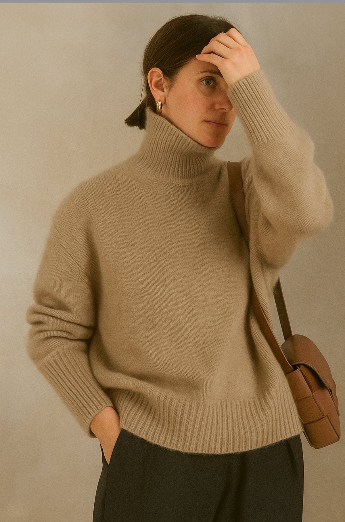 Isabella - Højt tørklæde i cashmere