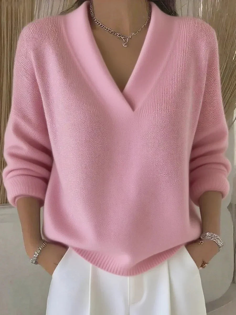 Faye - Elegant Sweater Med V-udskæring