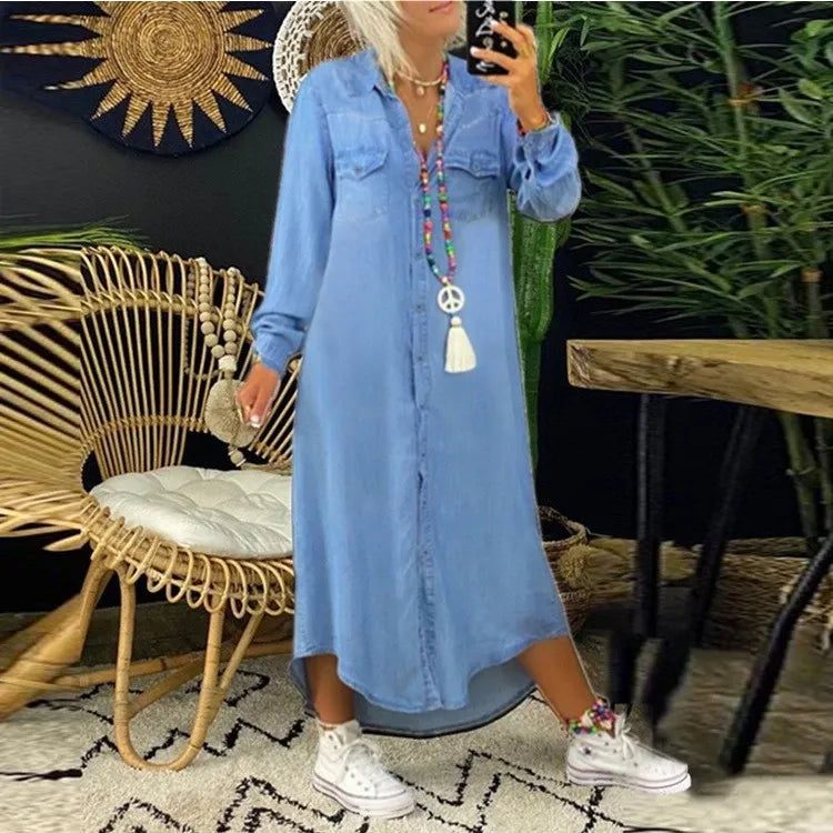 Fanny - Elegant denimkjole