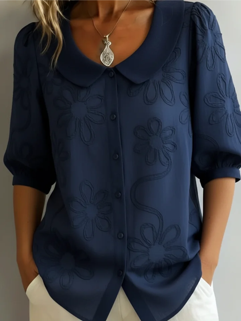 Sara - Behagelig blomstret bluse