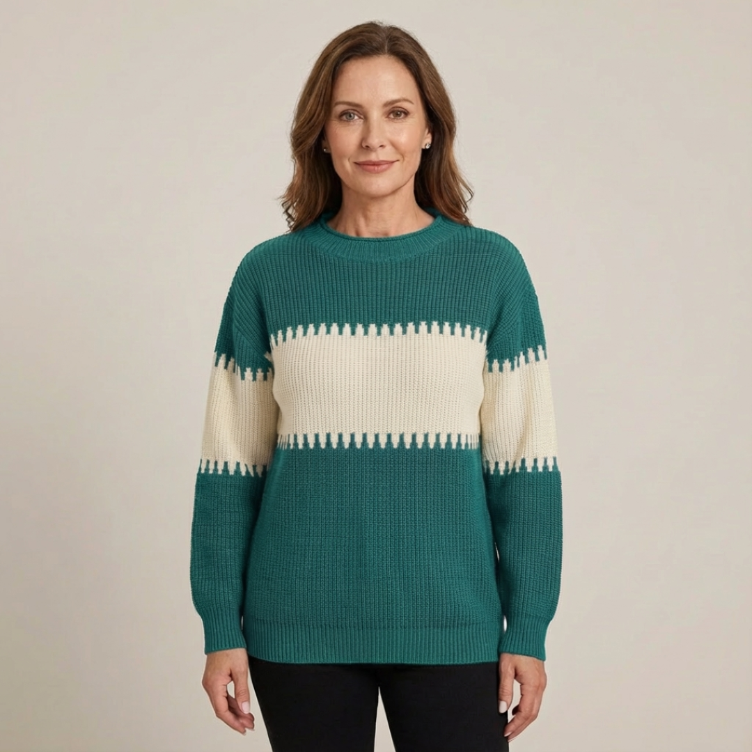 Harmony - Behagelig colorblock-trøje