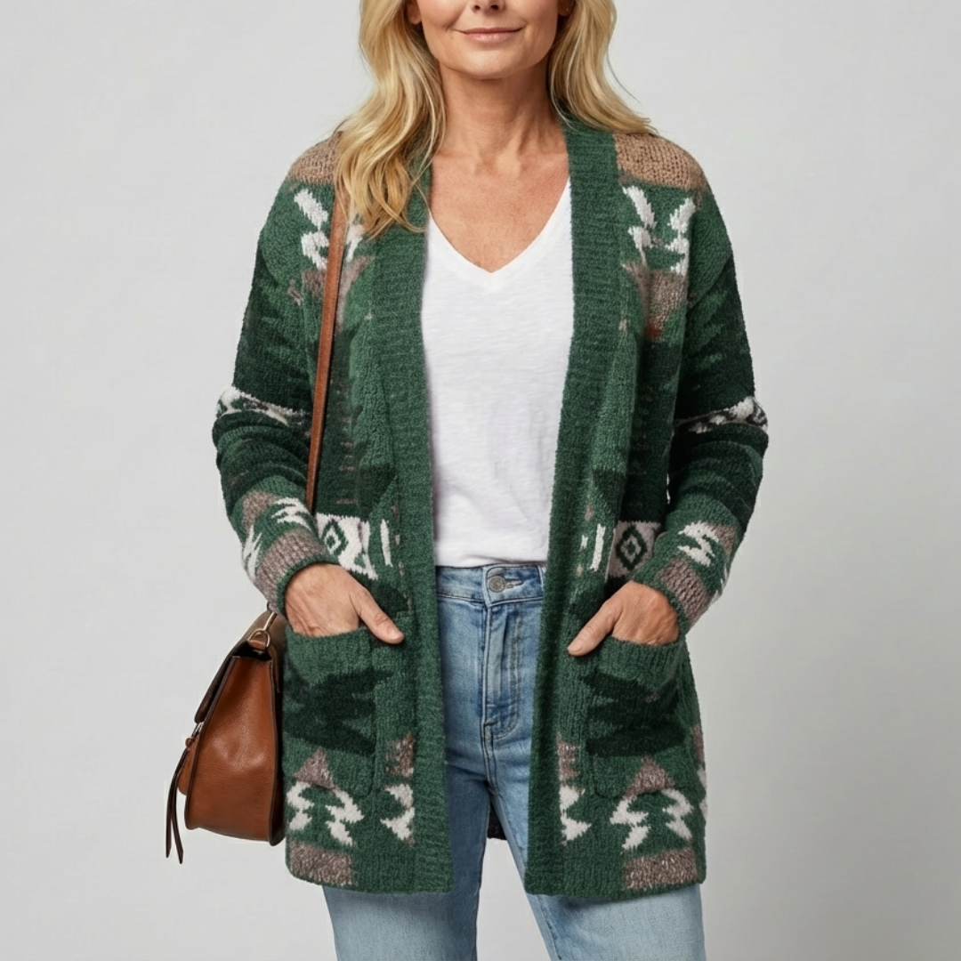 Campbell - Elegant Cardigan med Aztekmønster