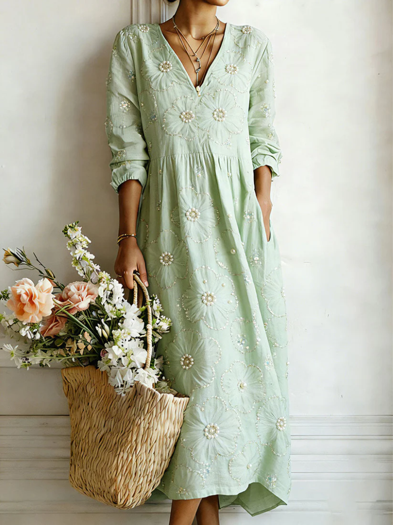 Lena - Elegant blomsterkjole