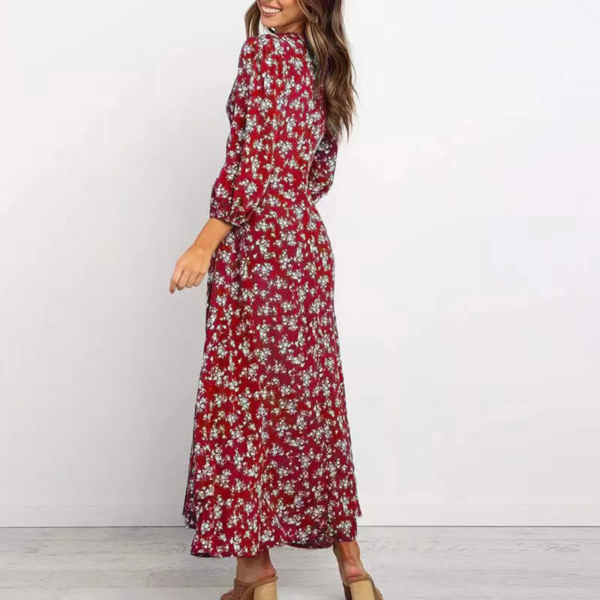 Jane - Elegant blomstret kjole