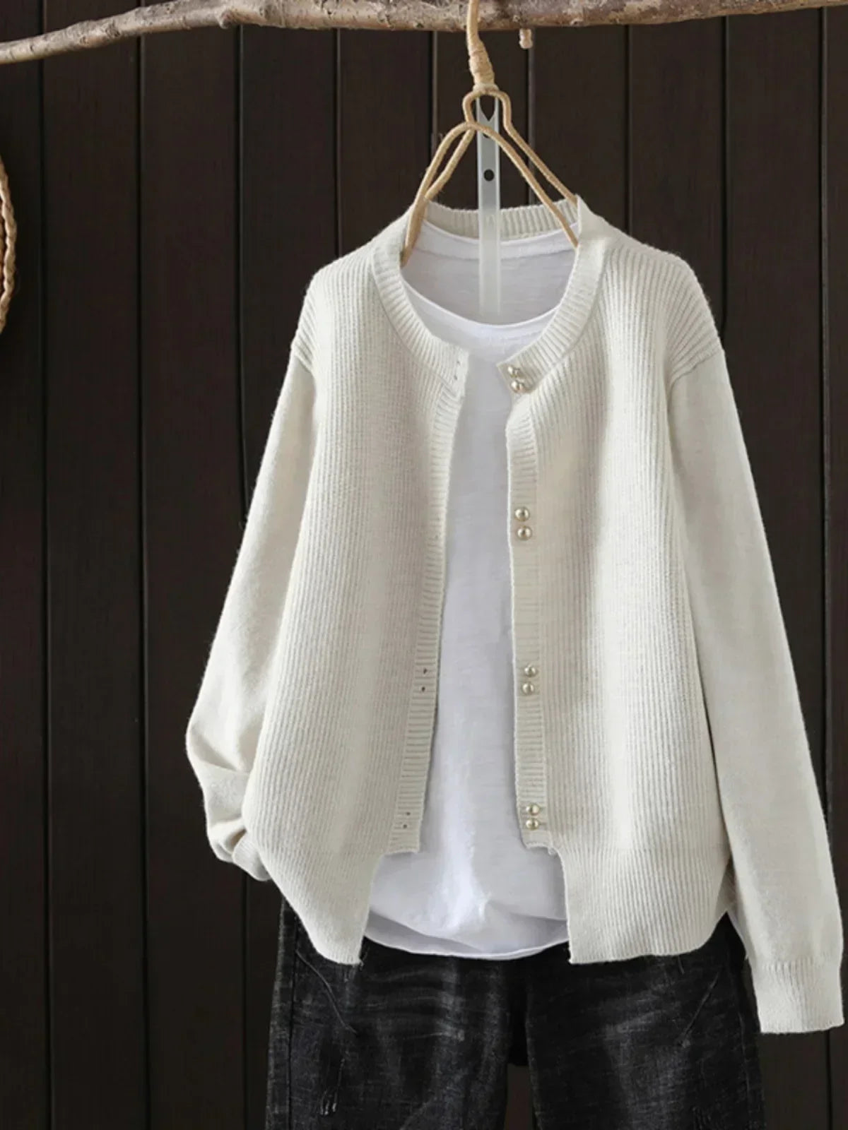 Elara - Sofistikeret Strikcardigan