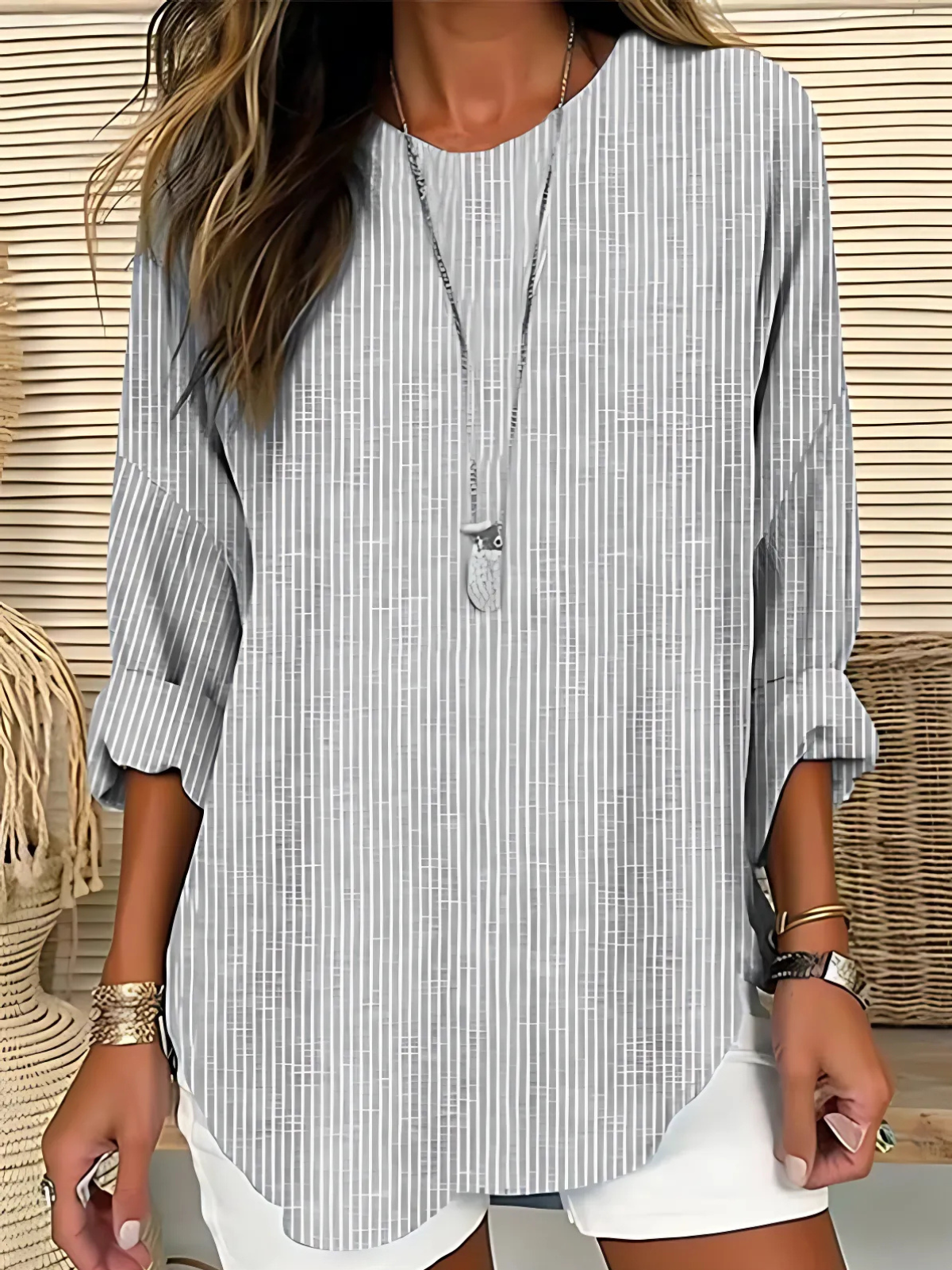 Rhea - Elegant afslappet skjortebluse