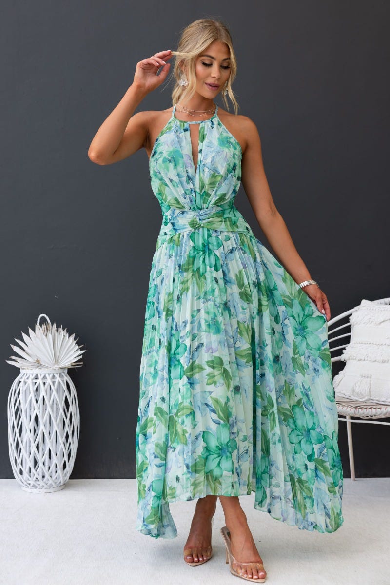 Mavis - Chic lang blomsterkjole
