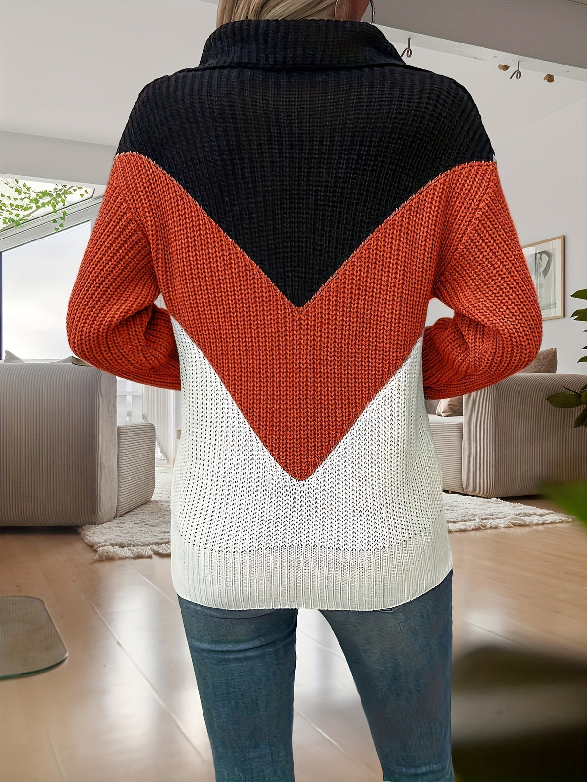 Kathrin - Afslappet sweater med lynlås i kraven